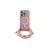Guess GUHMP16LHCTSGNSP Θήκη iPhone 16 Pro 6,3 inch Ροζ Crossbody Cord Script MagSafe