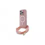 Guess GUHMP16XHCTSGNSP Θήκη iPhone 16 Pro Max 6,9 inch Ροζ Crossbody Cord Script MagSafe