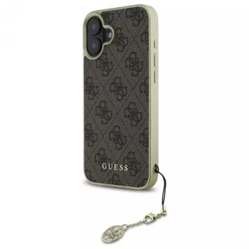 Guess GUHCP16SGF4GBR Θήκη για Apple iPhone 16 6,1 inch Καφέ 4G Charms Collection