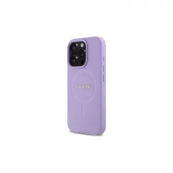 Guess GUHMP16LPSAHMCU Θήκη iPhone 16 Pro 6,3 inch Μωβ Saffiano Συνθετικό Δέρμα με MagSafe