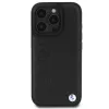 BMW Hot Stamp Leather Θήκη για iPhone 16 Pro 6,3 inch Μαύρη