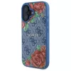 Guess GUHMP16SP4ROPEMCB Θήκη iPhone 16 6,1 inch Μπλε 4G Flowers Print MagSafe