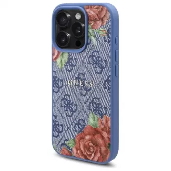Guess GUHMP16XP4ROPEMCB Θήκη iPhone 16 Pro Max 6,9 inch Μπλε 4G Flowers Print MagSafe