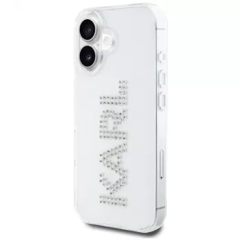 KARL LAGERFELD IML Rhinestones Logo Θήκη πλάτης για Apple iPhone 16 - διαφανές