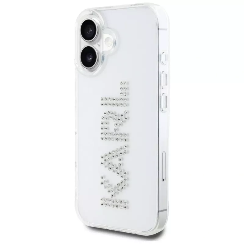 KARL LAGERFELD IML Rhinestones Logo Θήκη πλάτης για Apple iPhone 16 - διαφανές