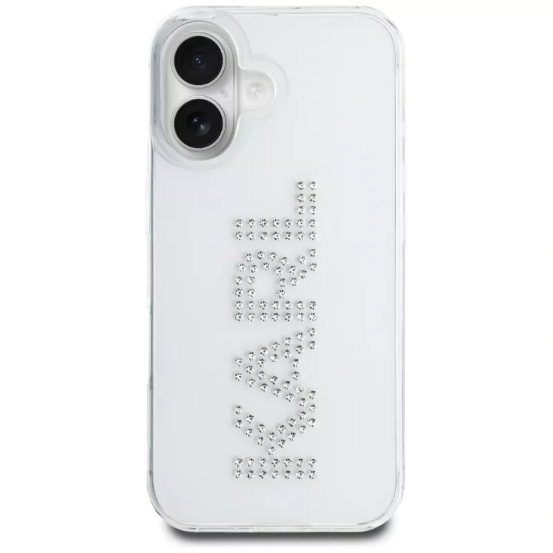 KARL LAGERFELD IML Rhinestones Logo Θήκη πλάτης για Apple iPhone 16 - διαφανές