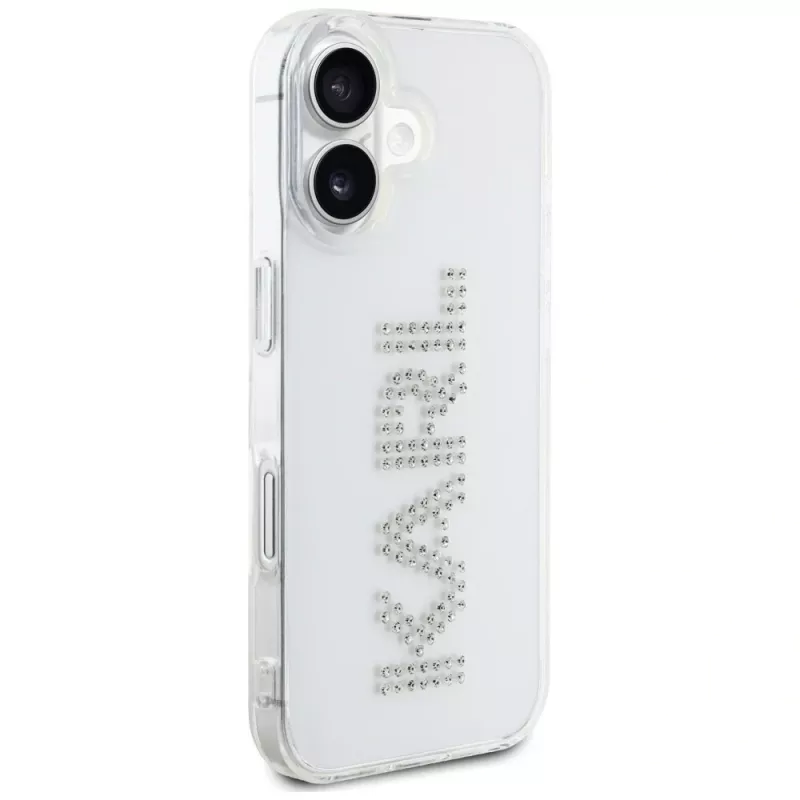 KARL LAGERFELD IML Rhinestones Logo Θήκη πλάτης για Apple iPhone 16 - διαφανές