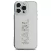 Karl Lagerfeld IML Rhinestones Logo Θήκη για iPhone 16 Pro, διαφανές