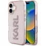 Karl Lagerfeld IML Rhinestones Logo Θήκη πλάτης για iPhone 16, ροζ