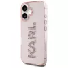 Karl Lagerfeld IML Rhinestones Logo Θήκη πλάτης για iPhone 16, ροζ