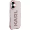 Karl Lagerfeld IML Rhinestones Logo Θήκη πλάτης για iPhone 16, ροζ