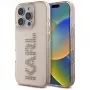 KARL LAGERFELD IML Rhinestones Logo Θήκη για iPhone 16 Pro ροζ
