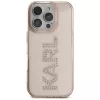 KARL LAGERFELD IML Rhinestones Logo Θήκη για iPhone 16 Pro ροζ