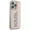 KARL LAGERFELD IML Rhinestones Logo Θήκη για iPhone 16 Pro Max ροζ