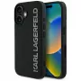 KARL LAGERFELD HC 3D Rubber Elongated Glitter Θήκη για iPhone 16, μαύρο