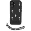 Karl Lagerfeld Saffiano Crystals with Chain Case για iPhone 16 Μαύρο