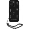 Karl Lagerfeld Saffiano Crystals with Chain Back Cover για iPhone 16 Pro, Μαύρο