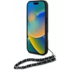 Karl Lagerfeld Saffiano Crystals with Chain Back Cover για iPhone 16 Pro, Μαύρο
