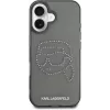 Karl Lagerfeld IML Rhinestones Karl Head Θήκη για iPhone 16 (μαύρο)