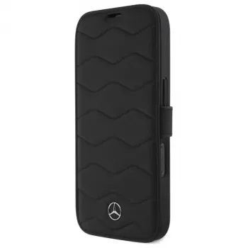 Mercedes-Benz MEBKP16X23RWRSK iPhone 16 Pro Max 6,9 inch μαύρη θήκη βιβλίου Leder Waves