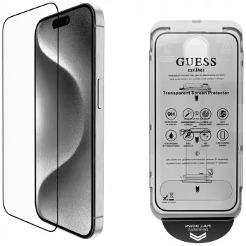 2-in-1 Guess BP Rhinestone Screen and Camera Lens Protector Kit για iPhone 16 Pro Max Χρυσό