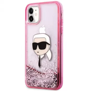 Karl Lagerfeld KLHCN61LNKHCP Θήκη Hardcase για iPhone 11/XR, Ροζ, Glitter Karl Head