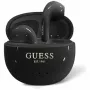 Guess Glossy Effect EggShape Printed Classic Logo TWS Ακουστικά Μαύρα