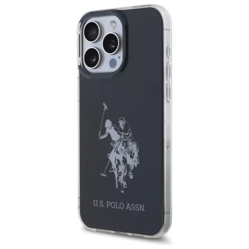 U.S. POLO ASSN. Shiny Big Logo Θήκη Πλάτης για Apple iPhone 15 Pro Max, Μαύρο, TPU