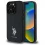 U.S. POLO ASSN. Δερμάτινη Θήκη Πλάτης με Κέντημα για iPhone 15 Pro Max 6,7 inch Μαύρο