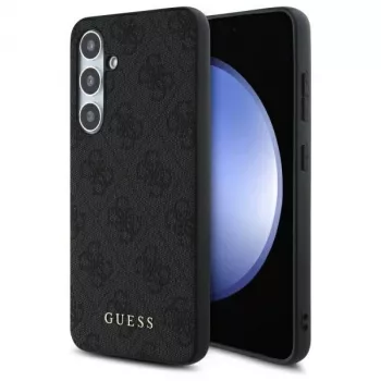 Guess 4G Metal Gold Logo Θήκη Πλάτης για Samsung Galaxy S24 FE - Γκρι