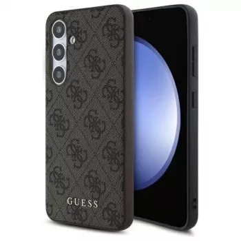 Guess 4G Metal Gold Logo Θήκη Πλάτης για Samsung Galaxy S24 FE, Καφέ