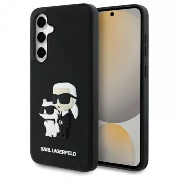 Karl Lagerfeld KLHCS24FE3DRKCNK S24 FE S721 Μαύρο/Μαύρο Θήκη Hardcase 3D Rubber Karl&Choupette
