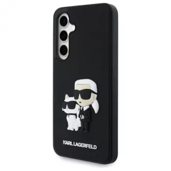 Karl Lagerfeld KLHCS24FE3DRKCNK S24 FE S721 Μαύρο/Μαύρο Θήκη Hardcase 3D Rubber Karl&Choupette
