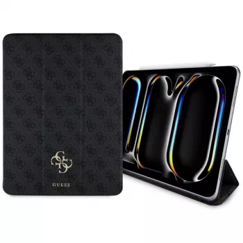 Guess GUFC13PM24PS4SGK iPad Pro 13 M4 2024 / M5 2025 Μαύρη Μαγνητική Θήκη Folio 4G Big Logo