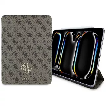 Guess GUFC11PM24PS4SGW iPad Pro 11 M4 2024 / M5 2025 Καφέ Μαγνητική Θήκη Folio 4G Big Logo