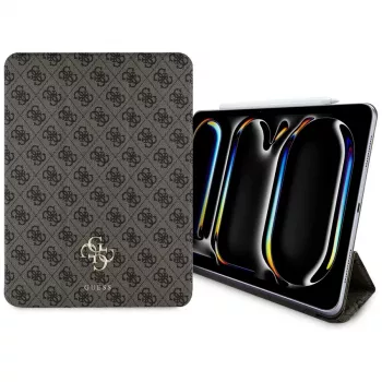 Guess GUFC13PM24PS4SGW iPad Pro 13 M4 2024 / M5 2025 Καφέ Μαγνητική Θήκη Folio 4G Big Logo