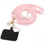 HELLO KITTY Universal Phone Lanyard Patch & Kitty Head Charm Ροζ