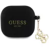 Guess Silicone 4G Charm Θήκη για AirPods 4 - Μαύρο