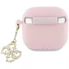 Guess GUA4LECG4P AirPods 4 Θήκη Ροζ Silicone 4G Charm