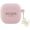 Guess GUA4LECG4P AirPods 4 Θήκη Ροζ Silicone 4G Charm