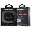 AMG AMA4SLWK AirPods 4 Θήκη Μαύρο Δέρμα Λευκό Λογότυπο