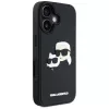 KARL LAGERFELD HC 3D Rubber DoubleHeads Θήκη για iPhone 16, Μαύρο