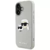 KARL LAGERFELD HC 3D Rubber DoubleHeads Θήκη για Apple iPhone 16 - Μπεζ