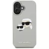 KARL LAGERFELD HC 3D Rubber DoubleHeads Θήκη για Apple iPhone 16 - Μπεζ
