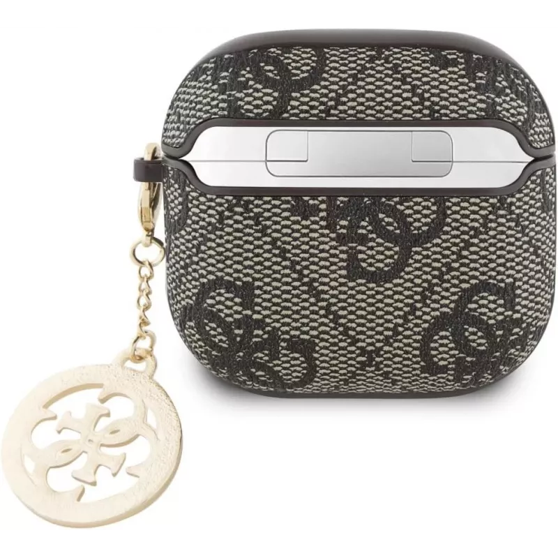 Guess 4G Strass Charm Προστατευτική Θήκη για Apple AirPods 4, Καφέ