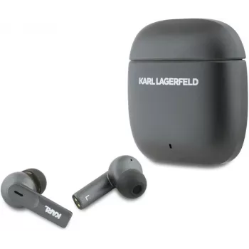 KARL LAGERFELD Metal Printed Logo TWS Ακουστικά Earbuds με ANC/ENC - Μαύρο