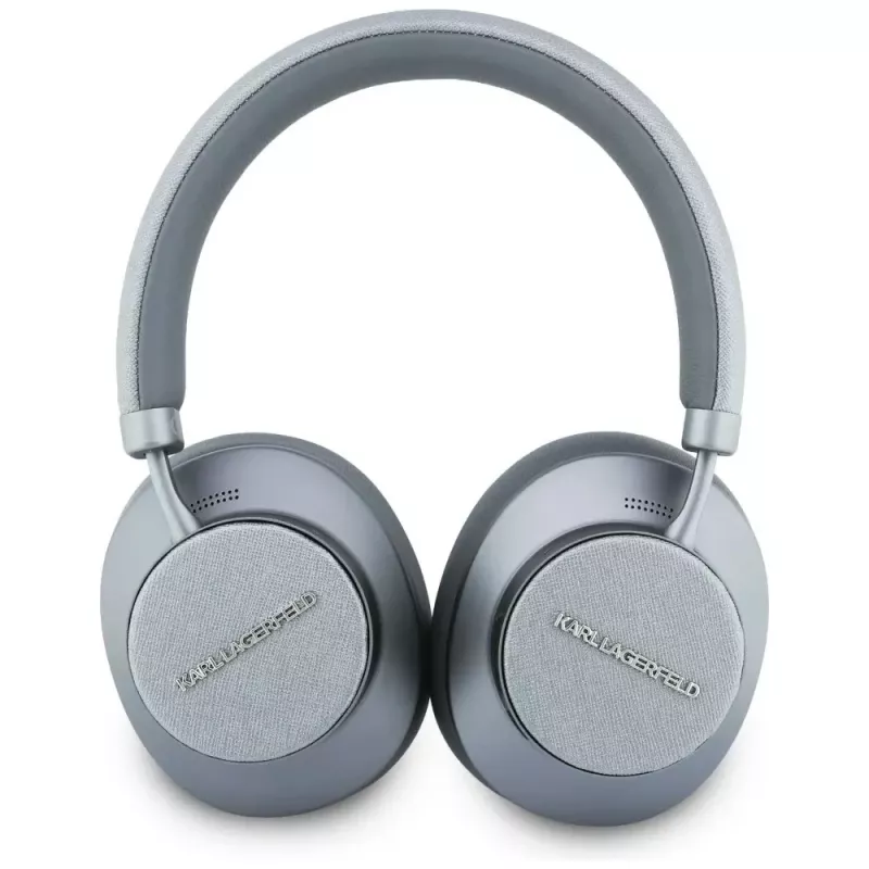 Karl Lagerfeld Saffiano Elongated Bluetooth ANC Over-Ear Ακουστικά Γκρι