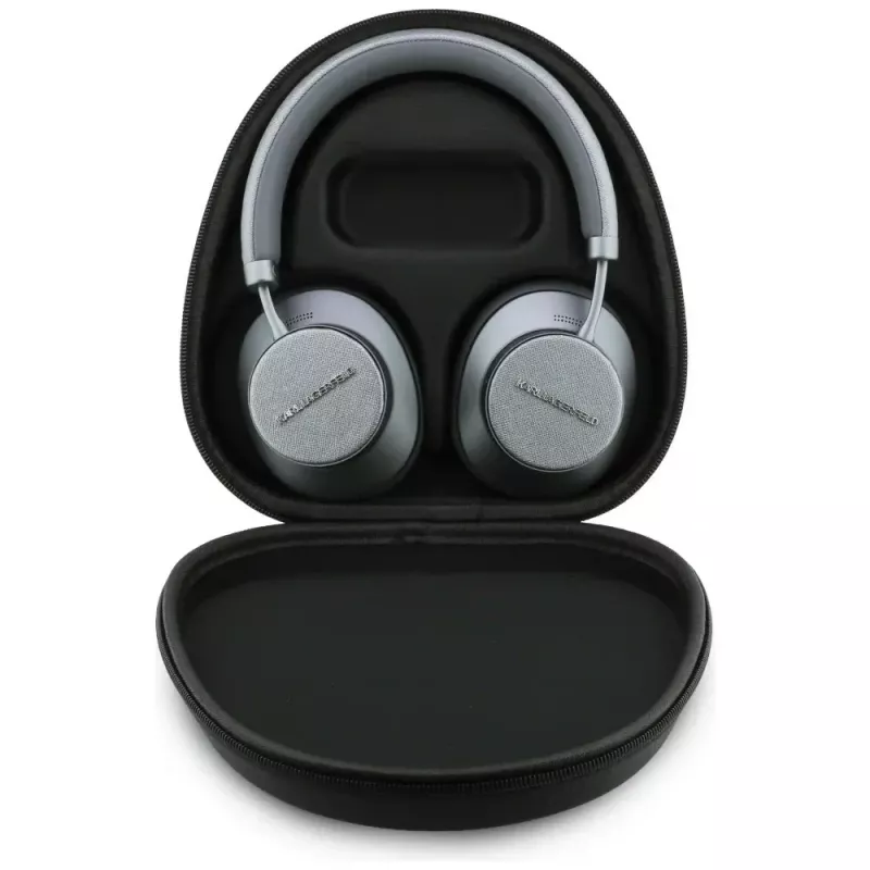 Karl Lagerfeld Saffiano Elongated Bluetooth ANC Over-Ear Ακουστικά Γκρι
