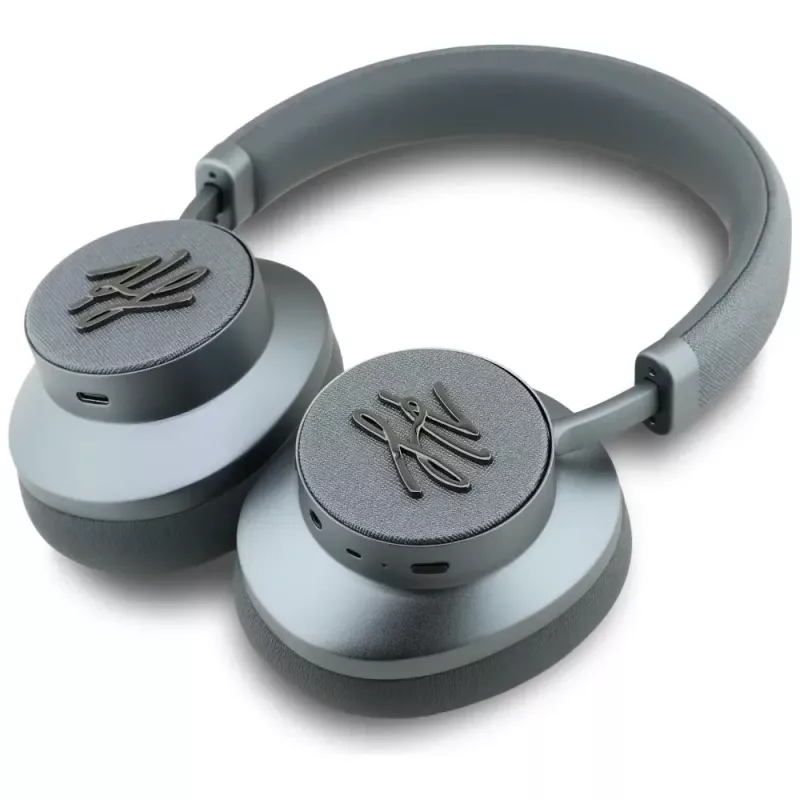 Karl Lagerfeld Grained Initials Bluetooth ANC Over-Ear Ακουστικά Γκρι