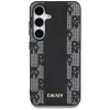 DKNY Leather Checkered Pattern MagSafe Case για Samsung Galaxy S25, Μαύρο